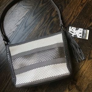 The Sak Silver purse with tassel